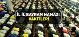 2016 Kurban Bayramı Namazı Saatleri