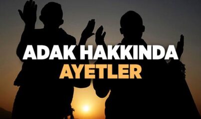 Adak ile İlgili Ayetler