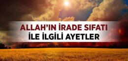 Allah’ın İrade Sıfatı ile İlgili Ayetler