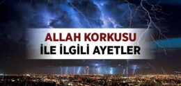 Allah Korkusu ile İlgili Ayetler