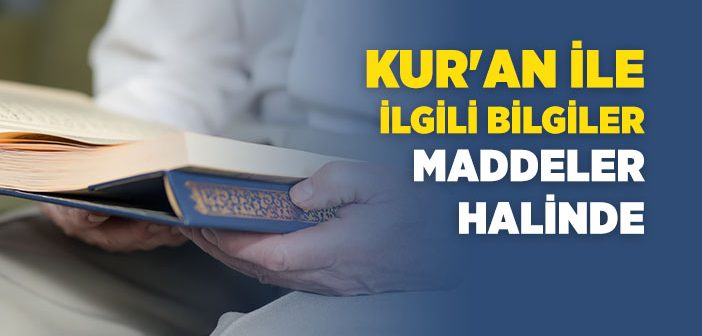 Kur'an-ı Kerim Hakkında Genel Bilgiler
