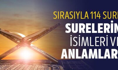 Sure İsimlerinin Anlamları | 114 Sure İsimleri ve Anlamları